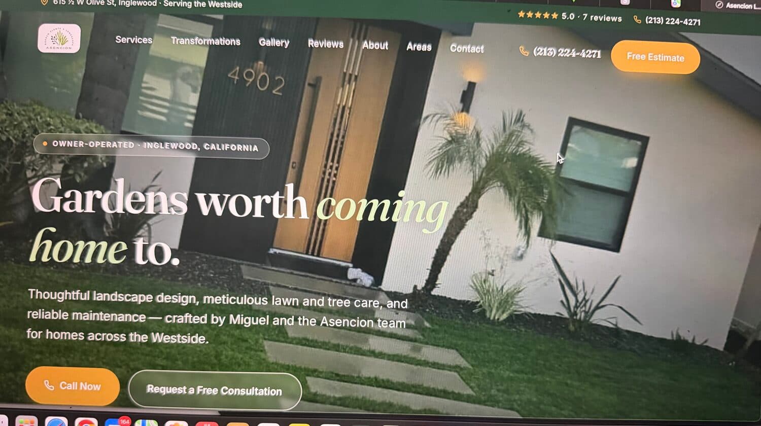 Asencion Landscaping — Landscaping website