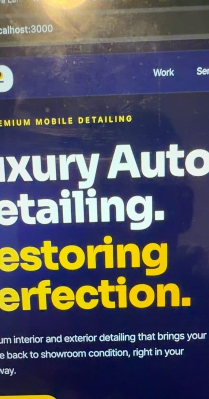 Lustro Detailing mobile view